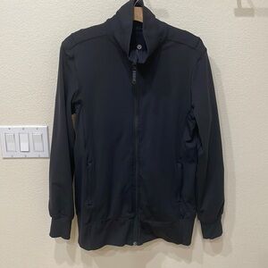 Lululemon Black Reversible Jacket—Beautiful Fabric—Pockets—Excellent Condition!